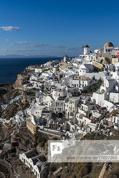 Weiß getünchte Architektur  Oia  Santorin  Kykladen  Griechische Inseln  Griechenland  Europa
