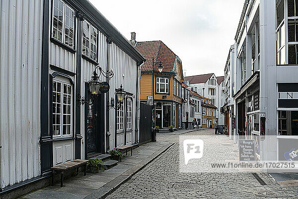 Historical houses in Stavanger  Rogaland  Norway  Scandinavia  Europe