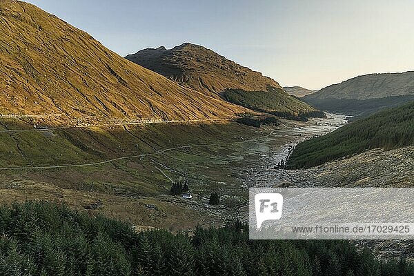 Aussicht von Rest and be thankful  Argyll and Bute  Highlands of Scotland
