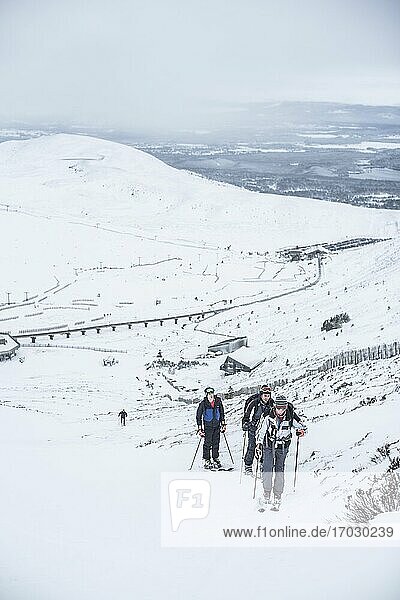 Skifahren am CairnGorm Mountain  Aviemore  Cairngorms National Park  Schottland