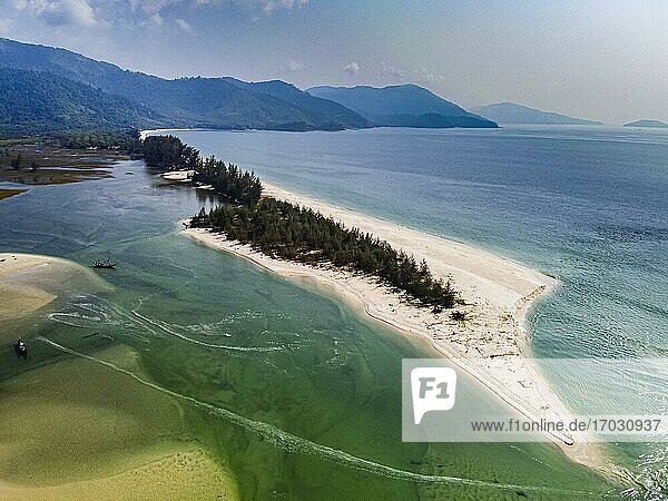 Luftaufnahme von Tizit Strand  Dawei  Mon Staat  Myanmar  Launglon  Tanintharyi Region  Myanmar  Asien