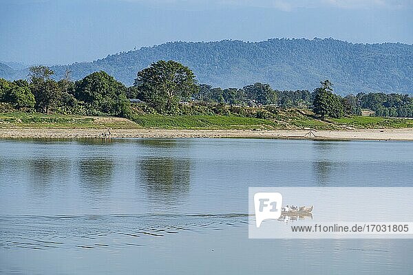 Irrawaddy-Fluss in Myitkyina  Kachin-Staat  Myanmar  Asien