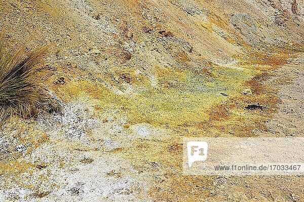 Termas Jurasi (Heiße Quellen von Jurasi). Schwefel und Mineralsalze. Putre  Norte Grande de Chile.