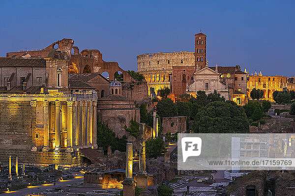 Italy  Rome  Roman Forum  ancient city view