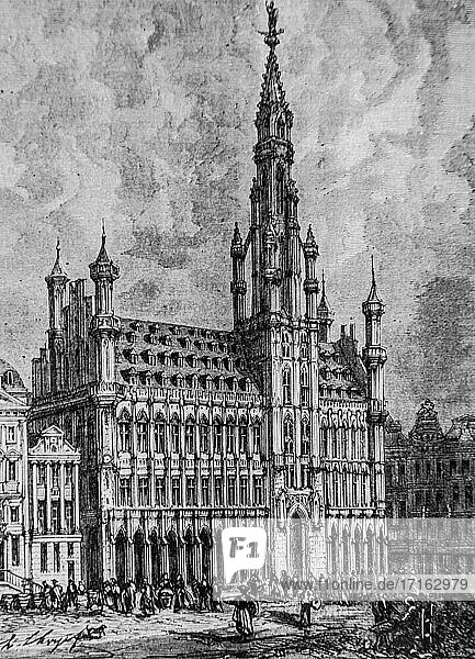 Brüsseler Rathaus  1792-1804  geschichte frankreichs von henri martin  herausgeber furne 1850.