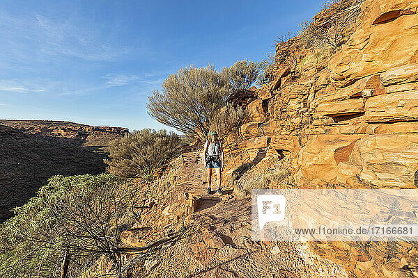 Female hiker standing in Kings Canyon