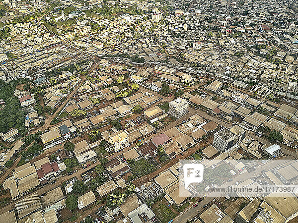 Yaounde  Kamerun  Luftaufnahme der Stadt
