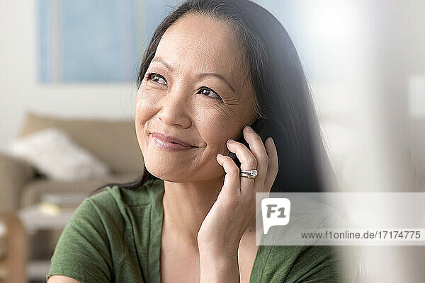 Mature woman on cell phone