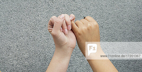 Hände von zwei Frauen  die sich die Hand geben
