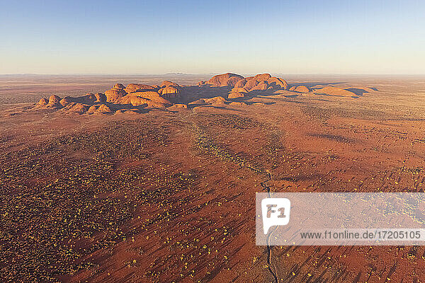 Australia  Northern Territory  Aerial view of Kata Tjuta rock formation