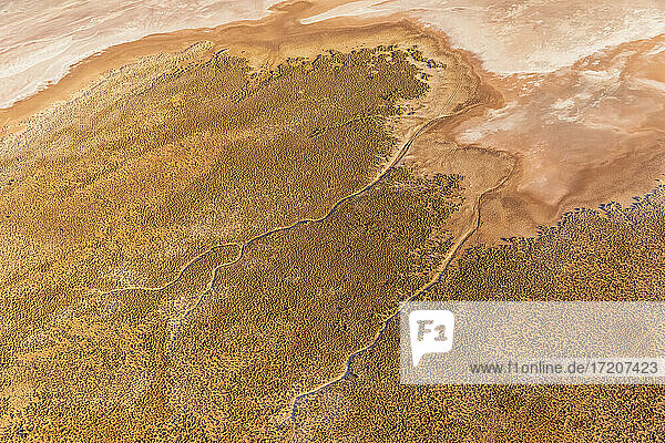 Australien  Nordterritorium  Luftaufnahme des Amadeus-Sees im Uluru-Kata Tjuta-Nationalpark