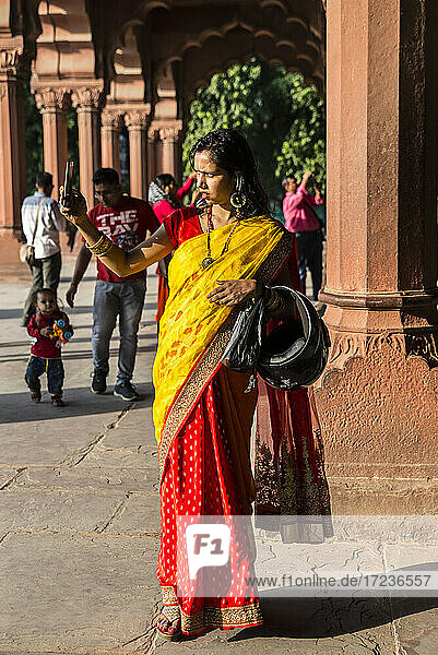 Rotes Fort  Audienzsaal Diwan-i-Aam  UNESCO-Weltkulturerbe  Neu-Delhi  Indien  Asien