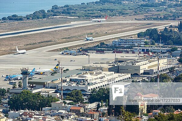 Übersicht Flughafen Rhodos  Griechenland  Europa