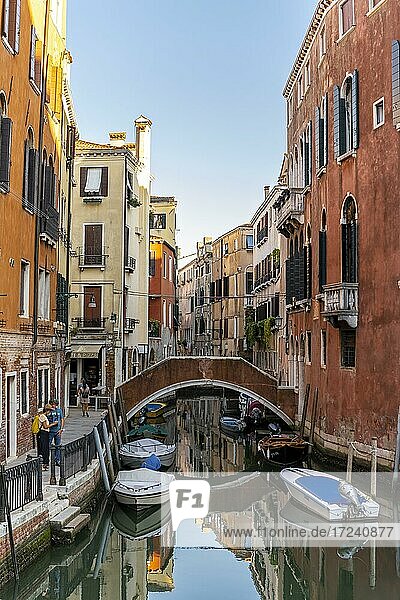 Bridge over canal  Venice  Veneto  Italy  Europe