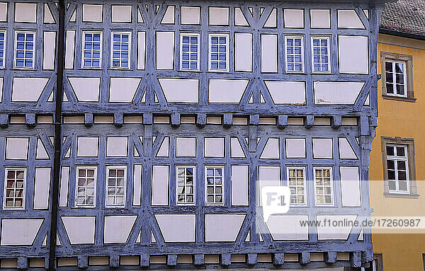 Fachwerkfassade des ehemaligen bürgerlichen Spitals in der Altstadt von Bad Wimpfen im Kraichgau  Landkreis Heilbronn  Baden-Württemberg  Süddeutschland  Deutschland  Europa.