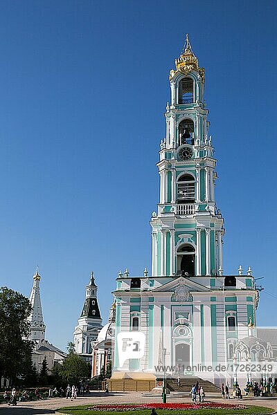 Glockenturm  Heilige Dreifaltigkeit-St.Sergius Lawra  Goldener Ring  Russland  Europa
