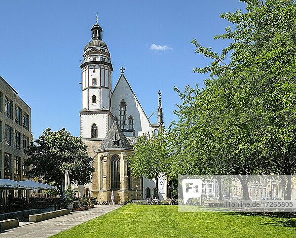 St. Thomas Church  Thomaswiese  Leipzig  Saxony  Germany  Europe