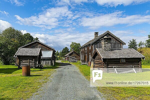 Historisches Haus  der mittelalterliche Bauernhof Stiklastadir  Stiklestad  Norwegen  Europa