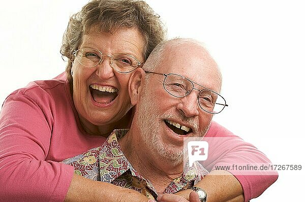 Glückliche Senior Paar posieren für ein Porträt