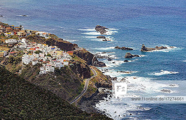 Spanien  Provinz Santa Cruz de Tenerife  Almaciga  Abgelegenes Dorf an der zerklüfteten Küste der Insel Teneriffa