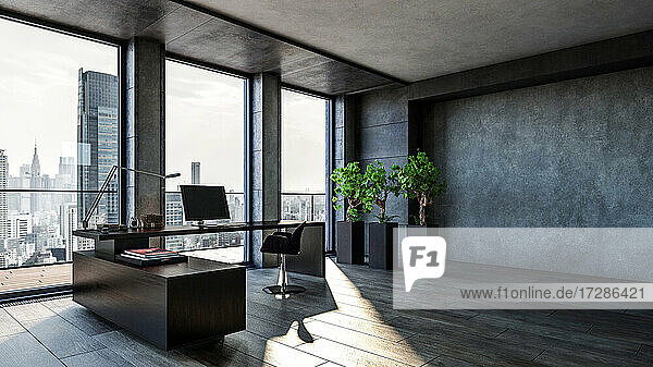 3D-Entwurf eines modernen Büros