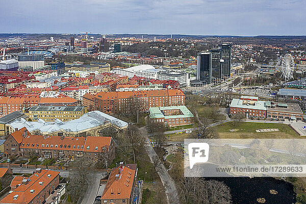 Schweden  Landkreis Vastra Gotaland  Göteborg  Luftaufnahme des Stadtteils Johanneberg
