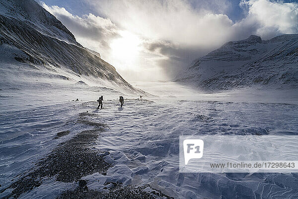 Hiking Towards A Massive Canadian Icefield
