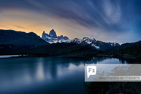 Sonnenuntergang auf dem Berg Fitz Roy in Patagonien Argentinien