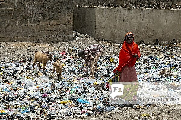 Rubbish on the streets of Bauchi  eastern Nigeria