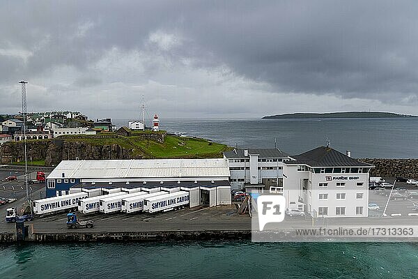 Skansin harbour and lighthouse  historic fortification  Tórshavn  Streymoy Island  Faroe Islands  Denmark  Europe