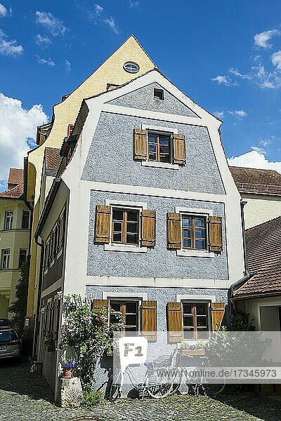 Mittelalterliche Patrizierhäuser  Stadtamhof  Altstadt in der Unesco-Welterbestätte  Regensburg  Bayern  Deutschland  Europa