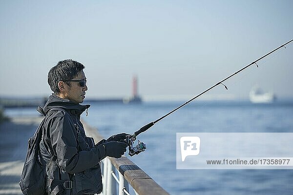 Japanese man fishing