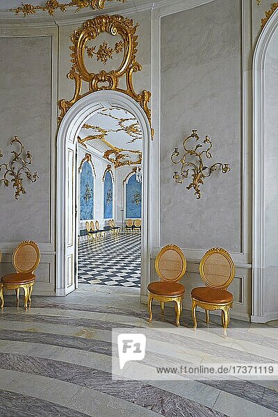 Ovidgalerie, Spiegelgalerie, Neue Kammern, Schloss Sanssouci, Potsdam, Brandenburg, Deutschland, Europa