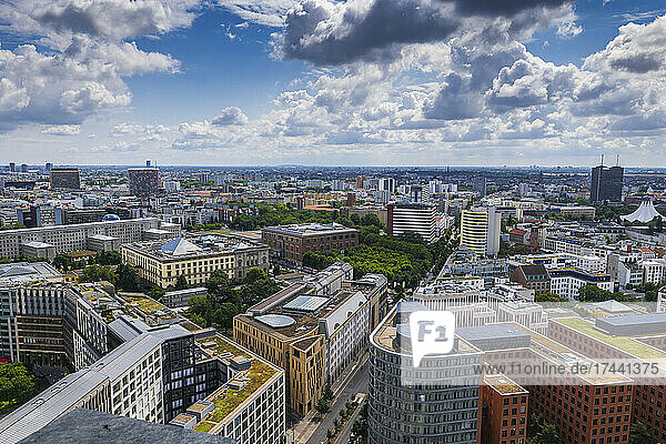 Germany  Berlin  Clouds over city downtown