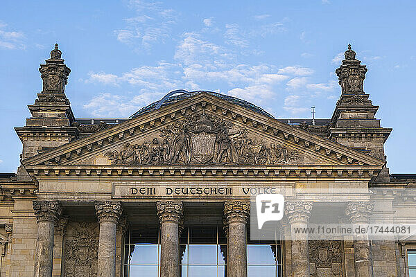 Germany  Berlin  Pediment of Reichstag building