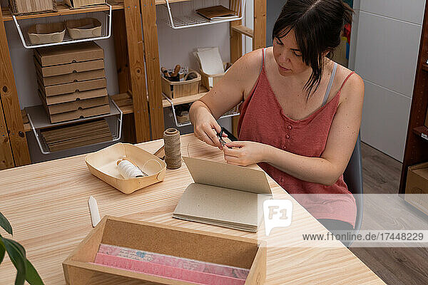 craftswoman working in her workshop