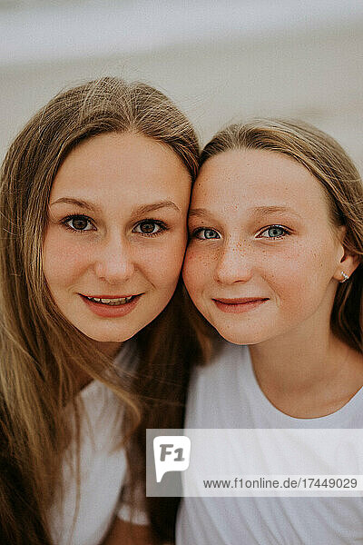 portrait of two teenager girls