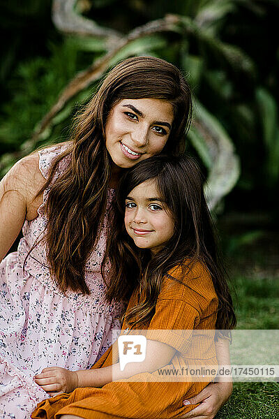 Portrait of Mother & Daughter Smiling for Camera in San Diego