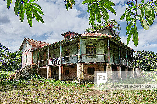 old german colonial building on a coffee plantation near Arusha  Tanzania  Africa|