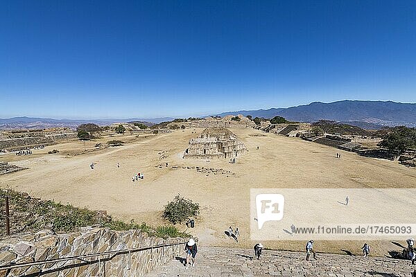 Unesco world heritage site Monte Alban  Oaxaca  Mexico  Central America