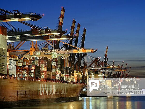 HHLA Containerterminal Waltershof  Container-Terminal  Hafen Hamburg  Deutschland  Europa