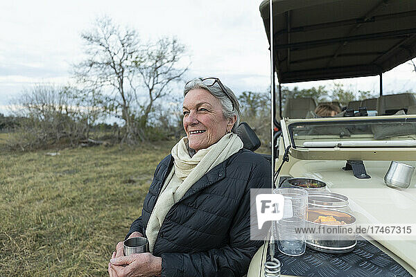 Ältere Frau lächelnd  Okavango-Delta  Botswana