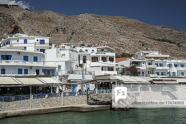 Dorf an der Küste  Chora Sfakion  Südkreta  Kreta  Griechenland  Europa