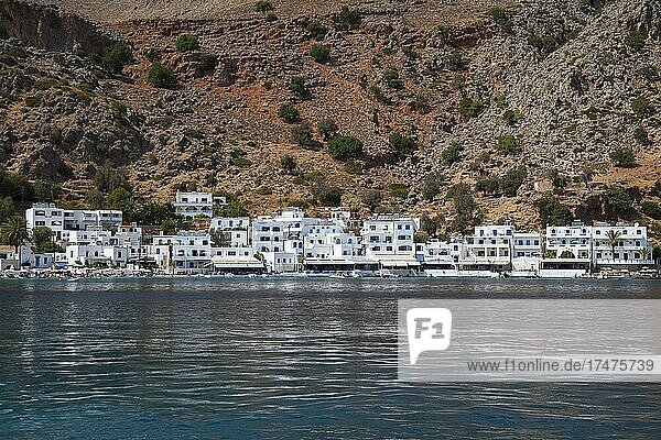 Dorf an der Küste  Loutro  Südkreta  Kreta  Griechenland  Europa