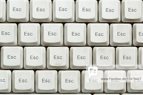 Close up Escape-Tasten auf der Computertastatur