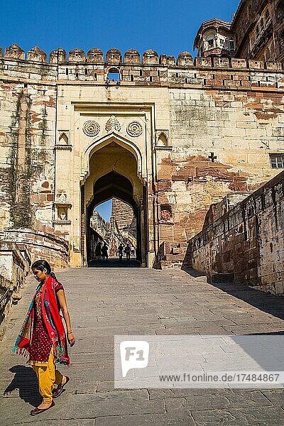 Majestätisches Fort Meherangarh  Jodpur  Jodpur  Rajasthan  Indien  Asien