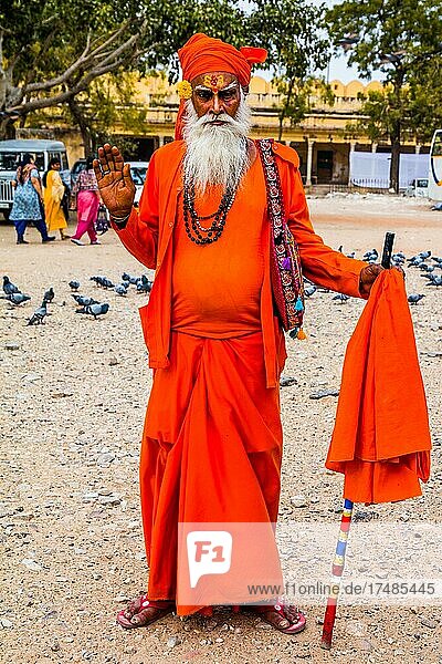 Sadhu  heiliger Mann  Rajasthan  Indien  Asien