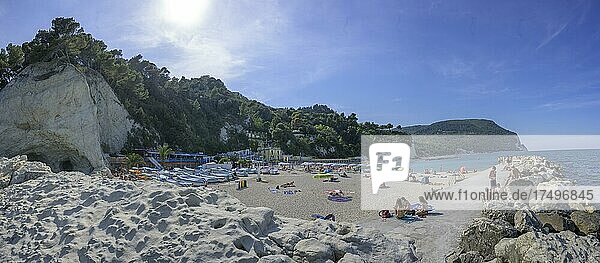 Sirolo town beach  Ancona province  Italy  Europe