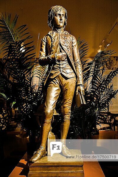 Bronzefigur des jungen Napoleons im Palais Fesch  Ajaccio  Korsika  Ajaccio  Korsika  Frankreich  Europa