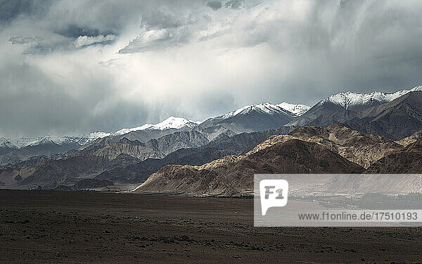 India  Ladakh  Cloudy sky over Himalayas
